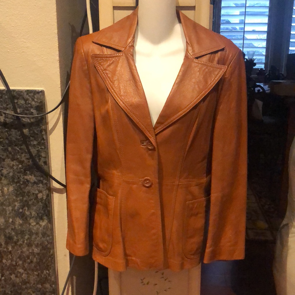 Vtg Imperial Real Leather & Sportswear Jacket Fully Lined Size Small